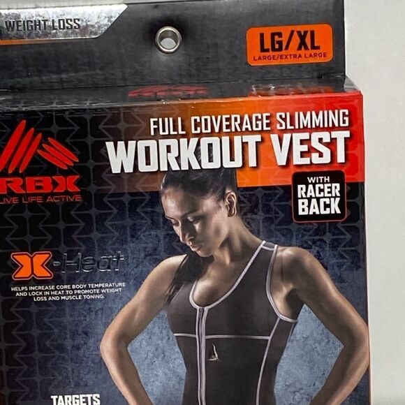 RBX X Heat Women's Black Weight Loss W/ Racerback Workout Vest Size Large/XL NWT - Picture 5 of 12